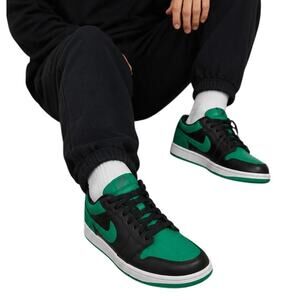Nike Air Jordan 1 Low Lucky Green Men’s Size 11.5  Black/Green/White